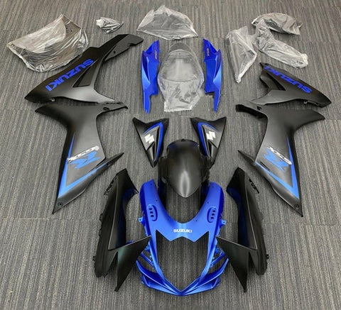 Suzuki GSXR 750 Fairings (2011-2024) Blue, Matte Black, Matte Blue at KingsMotorcycleFairings.com