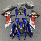 Suzuki GSXR 750 Fairings (2011-2024) Blue, Red, White Shark at KingsMotorcycleFairings.com