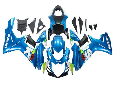 Suzuki GSXR 750 Fairings(2011-2024) Blue, White, Green at KingsMotorcycleFairings.com