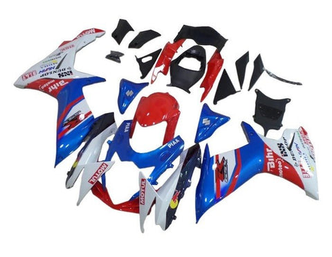 Suzuki GSXR 750 Fairings (2011-2024) Blue, White, Red Motul at KingsMotorcycleFairings.com