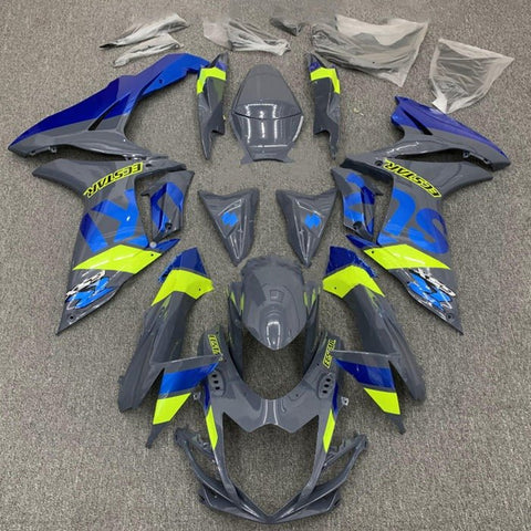 Suzuki GSXR 750 Fairings (2011-2024) Gray, Blue, Neon Yellow at KingsMotorcycleFairings.com