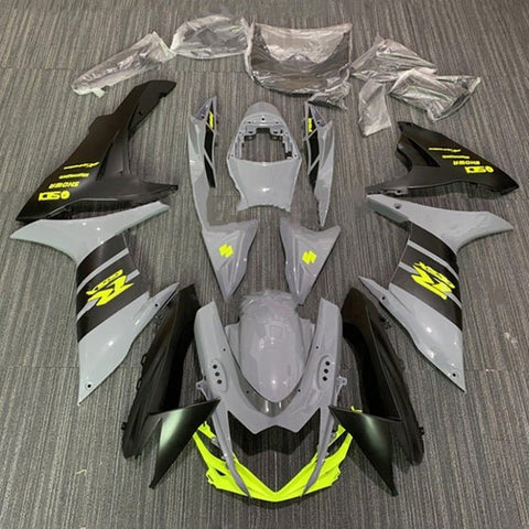 Suzuki GSXR750 Fairings (2011-2024) Gray, Matte Black, Neon Yellow at KingsMotorcycleFairings.com