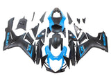 Suzuki GSXR 750 Fairings (2011-2024) Matte Black, Light Blue at KingsMotorcycleFairings.com