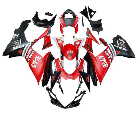 Suzuki GSXR750 Fairings (2011-2024) Matte Red, Black, White at KingsMotorcycleFairings.com