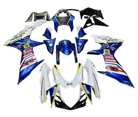 Suzuki GSXR750 Fairings (2011-2024) White, Blue, Yellow at KingsMotorcycleFairings.com