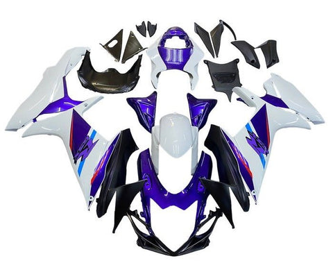 Suzuki GSXR 750 Fairings (2011-2024) White, Purple at KingsMotorcycleFairings.com