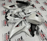 Suzuki GSXR750 (2008-2010) Pearl White, Matte Black Fairings at KingsMotorcycleFairings.com