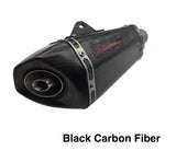 Universal Black Carbon Fiber Motorcycle Exhaust (420x250mm) at KingsMotorcycleFairings.com