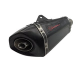 Universal Black Carbon Fiber Motorcycle Exhaust (420x250mm) at KingsMotorcycleFairings.com