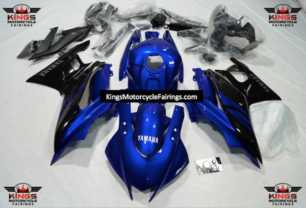 YAMAHA YZF-R3 (2015-2018) BLUE, BLACK FAIRINGS at KingsMotorcycleFairings.com