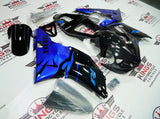 Yamaha R1 Fairings (2000-2001) Black, Blue Flame at KingsMotorcycleFairings.com