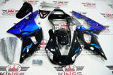 Yamaha R1 Fairings (2000-2001) Black, Blue Flame at KingsMotorcycleFairings.com