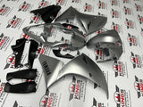 Yamaha YZF-R1 Fairings (2012-2014) Matte Silver, Black at KingsMotorcycleFairings.com