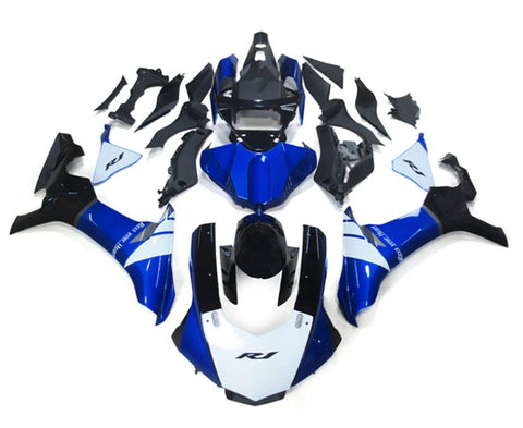 Yamaha R1 Fairings (2020-2024) Blue, Black, White at KingsMotorcycleFairings.com