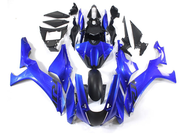 Yamaha R1 Fairings (2020-2024) Blue, Matte Black at KingsMotorcycleFairings.com