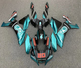 Yamaha R1 Fairings (2020-2024) Matte Turquoise Blue, Matte Black, Petronas at KingsMotorcycleFairings.com