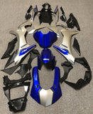 Yamaha R1 Fairings (2020-2024) Silver, Blue at KingsMotorcycleFairings.com