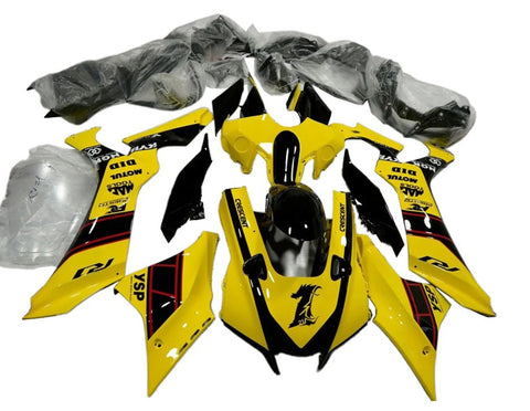 Yamaha R1 Fairings (2020-2024) Yellow, Black, Red at KingsMotorcycleFairings.com