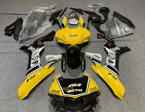 Yamaha R1 Fairings (2020-2024) Yellow, Black, White GYTR at KingsMotorcycleFairings.com