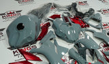 Yamaha R1 Nardo Gray & Red Fairings at KingsMotorcycleFairings.com