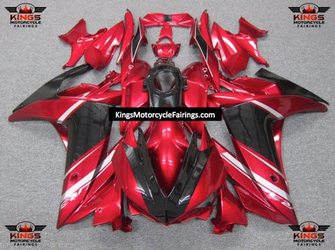 Yamaha R3 Fairings (2015-2018) Candy Red, Black at KingsMotorcycleFairings.com