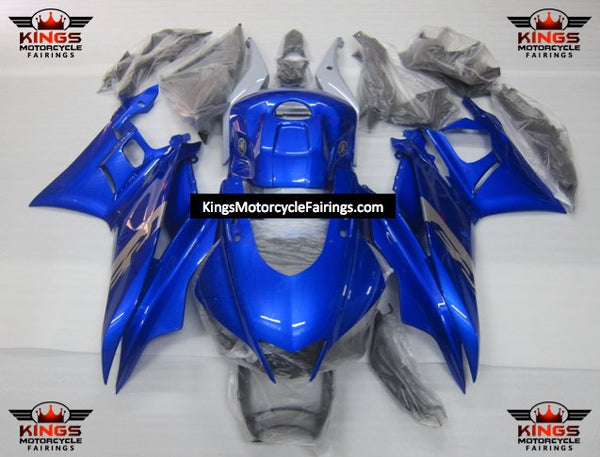 Yamaha R3 Fairings (2019-2024) Blue, Silver at KingsMotorcycleFairings.com