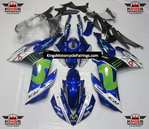 Yamaha R3 (2015-2018) Blue Movistar Fairings at KingsMotorcycleFairings.com