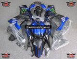 Yamaha R3 (2015-2018) Blue, Black Monster Fairings at KingsMotorcycleFairings.com