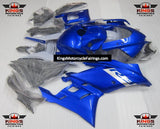 Yamaha R3 Fairings (2019-2024) Blue, Silver at KingsMotorcycleFairings.com