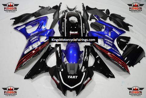 Yamaha R7 Fairing Kit (2021-2024) Black and Blue at KingsMotorcycleFairings.com