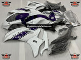 Yamaha R7 Fairings (2021-2024) White & Dark Purple at KingsMotorcycleFairings.com.