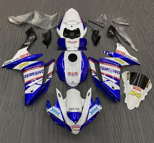 Yamaha YZF-R1 Fairings (2007-2008) Blue, White Sterilgarda at KingsMotorcycleFairings.com