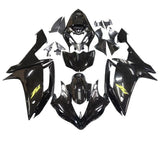 Yamaha YZF-R1 Fairings (2007-2008) Gloss Black, Gold at KingsMotorcycleFairings.com