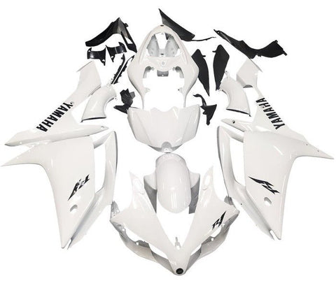 Yamaha YZF-R1 Fairings (2007-2008) Gloss White, Black at KingsMotorcycleFairings.com