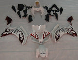 Yamaha YZF-R1 Fairings (2007-2008) White, Dark Red Fire at KingsMotorcycleFairings.com