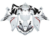 Yamaha YZF-R1 Fairings (2007-2008) White, Red, Black Stripes M1 at KingsMotorcycleFairings.com