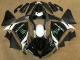 Yamaha YZF-R1 Fairings (2009-2011) Black, White, Green Monster Energy at KingsMotorcycleFairings.com