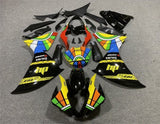 Yamaha R1 Fairings (2009-2011) Black, Yellow HP at KingsMotorcycleFairings.com