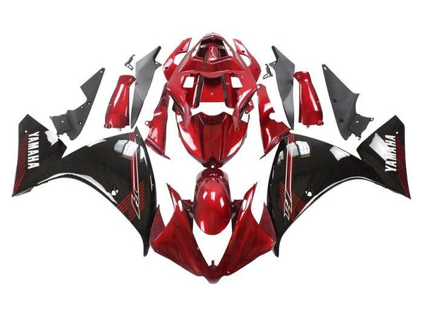 Yamaha YZF-R1 Fairings (2009-2011) Candy Red, Black, White at KingsMotorcycleFairings.com