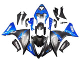 Yamaha YZF-R1 Fairings (2009-2011) Dark Silver, Blue at KingsMotorcycleFairings.com