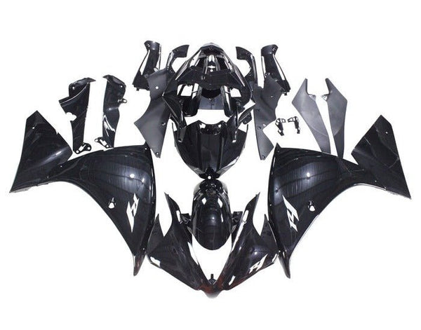 Yamaha YZF-R1 Fairings (2009-2011) Gloss Black at KingsMotorcycleFairings.com