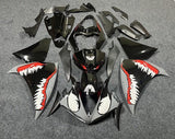 Yamaha R1 Fairings (2009-2011) Gray, Black, Red, White Teeth at KingsMotorcycleFairings.com