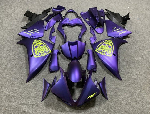 Yamaha YZF-R1 Fairings (2009-2011) Matte Purple, Neon Yellow at KingsMotorcycleFairings.com