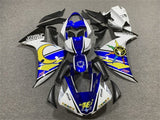 Yamaha R1 Fairings (2009-2011) White, Blue, Yellow Sun & Moon at KingsMotorcycleFairings.com