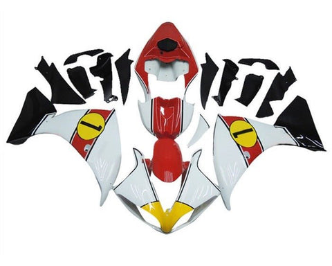 Yamaha YZF-R1 Fairings (2009-2011) White, Red, Yellow, Black at KingsMotorcycleFairings.com