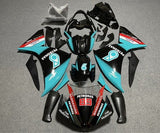 Yamaha YZF-R1 Fairings (2012-2014) Black, Turquoise Blue Petronas at KingsMotorcycleFairings.com