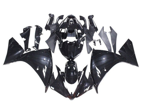 Yamaha YZF-R1 Fairings (2012-2014) Gloss Black at KingsMotorcycleFairings.com