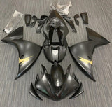 Yamaha R1 Fairings (2012-2014) Matte Black, Matte Gold at KingsMotorcycleFairings.com