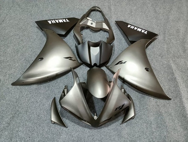 Yamaha YZF-R1 Fairings (2012-2014) Matte Silver, Black, White at KingsMotorcycleFairings.com