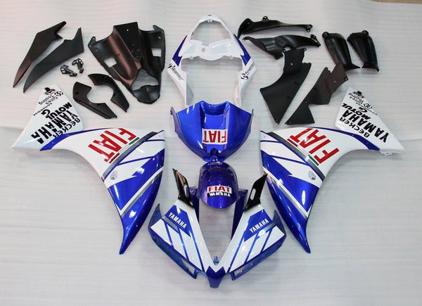 Yamaha YZF-R1 Fairings (2012-2014) White, Blue, Red FIAT at KingsMotorcycleFairings.com